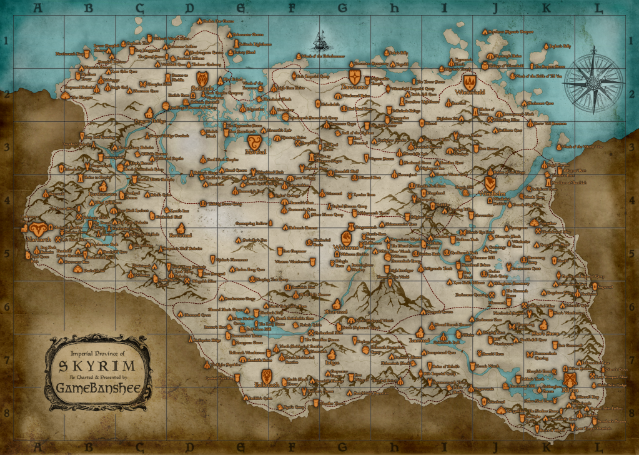 News Blips: Full map of Skyrim